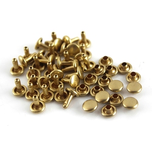 Cloxy Tự Làm Giày May Mặc Phụ Kiện 6/8 Mm Vòng Đinh Tán Cho Da Thủ Công Túi Vành Đai Quần Áo Giày <span class=keywords><strong>Brass</strong></span> Đôi Cap Đinh Tán Đinh Tán - Product Image 4