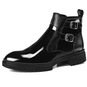 <span class=keywords><strong>Botas</strong></span> de cuero de vestir para <span class=keywords><strong>hombre</strong></span> con cierre de cordones Logotipo personalizado Pliegue sobre tamaño 38-48 Cuero de vaca artificial - Product Image 1