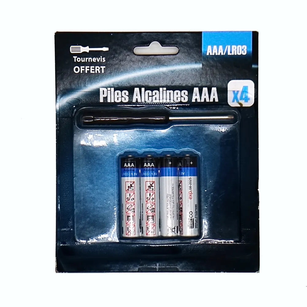 Bán Buôn Kinh Tế Không Sạc Siêu 7 # Am4 Pin Khô 7 Kích Thước Dây Chuyền Sản Xuất 1.5 V Alkaline 1.5 V Aaa Lr03 Pin