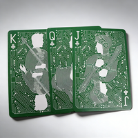 Cartes à jouer publicitaires en plastique fabriquées en Chine, 310g, noyau noir, logo personnalisable, taille personnalisable, haute qualité, écologiques, brillantes