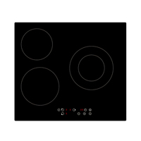 Table de cuisson à induction électrique 8400W 5 brûleurs en verre avec commande tactile intégrée portable pour un usage domestique