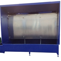 Cabine de pulvérisation de peinture humide, cabine avec des filtres à rideau d'eau