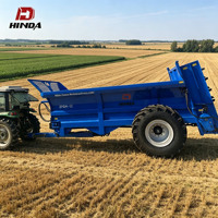 Épandeur de fumier motorisé à double axe haute efficacité pour l'application de fumier de vache sec