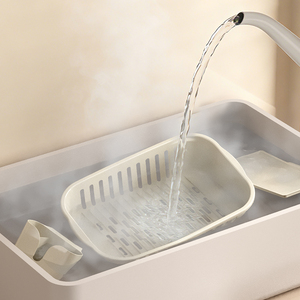 Égouttoir de comptoir de cuisine en plastique PP, adapté pour égoutter les plats et les fruits/légumes dans la cuisine. - Product Image 4