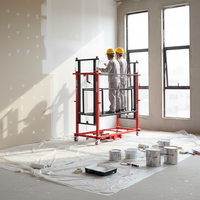 Échafaudage électrique pliable à faible bruit et sans perturbation, échafaudage de construction portable pour la rénovation de centres commerciaux en intérieur
