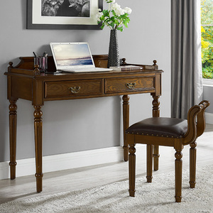 Escritorio de madera maciza a la venta, escritorio de estudio de estilo americano, mesa de aprendizaje para niños de varios tamaños con taburete, muebles para sala de estudio en casa - Product Image 2