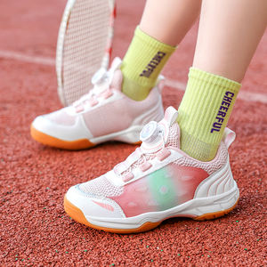 <span class=keywords><strong>Scarpe</strong></span> Sportive Professionali <span class=keywords><strong>da</strong></span> Badminton e Tennis 30-39 <span class=keywords><strong>per</strong></span> Ragazzi, Ragazze e Donne, Antiscivolo, Leggere, in Rete Traspirante con Chiusura a Bottoni - Product Image 3