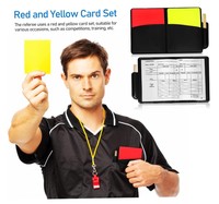 Portefeuille de formation pour arbitre de football de haute performance avec cartes rouges et jaunes