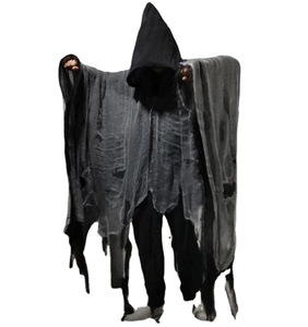 Capa de <span class=keywords><strong>Halloween</strong></span> con Capucha, Disfraz de <span class=keywords><strong>Diablo</strong></span>, Borla Vintage Medieval, Terrorífico, Bruja, Zombi, Esqueleto, <span class=keywords><strong>Diablo</strong></span> - Product Image 5