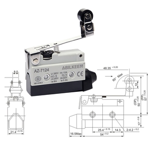 Giới hạn chuyển đổi bản lề ngắn Con lăn đòn bẩy tạm thời loại spdt 1Nc + 1No AC DC 380V 15A Micro chuyển đổi TZ-7141 - Product Image 4