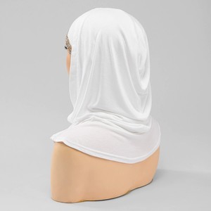 Double Layer Pullover Hijab <b>Cap</b> With Rhinestone High Quality Solid Color Islamic Arabic Headwrap <b>Plain</b> Instant Hijab <b>Caps</b> - Product Image 2