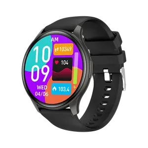 2023 New round Android AMOLED Touch Screen Smart Bracelet Whole Day Heart Rate and BT Phone Call Fashionable Digital Watch