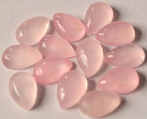 Lote de 5 Cabujones de Jade Rosa Natural en Forma de Pera de 5x8mm, Suministro de Gemas para Joyería, Exportador y Fabricante OEM de India - Product Image 3