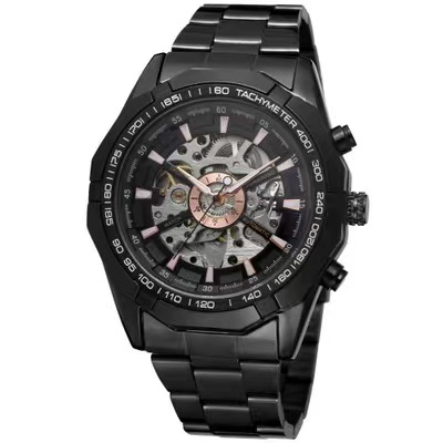 Новые мужские полностью автоматические механические часы Модные Простые повседневные деловые спортивные многофункциональные часы для студентов