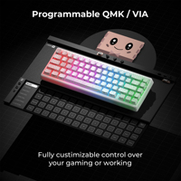 Teclado mecánico XVX M67 JadeStone 65% inalámbrico 2,4G/tri-modo intercambiable en caliente portátil programable RGB teclado para juegos