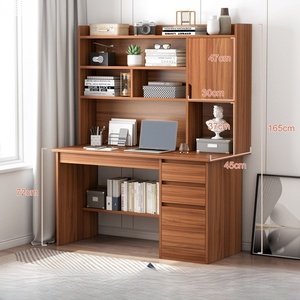 Escritorio de ordenador minimalista moderno de alta calidad con estantería para estudio de niños o uso doméstico junto a la cama en la sala de estar - Product Image 2