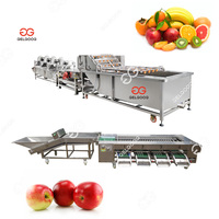 Goede Prijs Luchtbel Vers Fruit Wasmachine Mango Blad Appels Reiniging En Snijmachine
