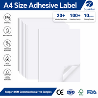 Papier autocollant sans bois A4, blanc vierge, imprimable, pour impression laser et jet d'encre, pour adresses d'expédition et codes-barres