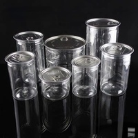 Boîte d'emballage ronde en plastique hermétique multi-tailles avec couvercle à ouverture facile / Pot alimentaire en plastique transparent