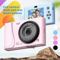 Kamera Digital Kartu CCD Vintage, Kamera Selfie untuk Pemula, Mendukung Transfer Gambar ke Ponsel untuk Penggunaan Kampus Sehari-hari Mahasiswa