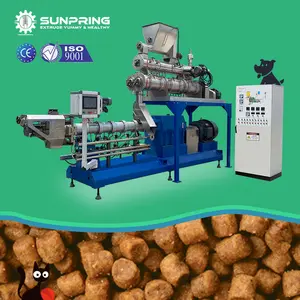 SunPring köpek maması hattı köpek ve kedi maması üretim makinesi kuru kedi maması yemek yapma makinesi