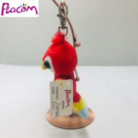 Perroquet personnalisé porte-clés en peluche animal en peluche doux porte-clés en gros porte-clés jouets