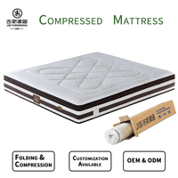 Matelas JiSi Macaron-Caramel contemporain à ions négatifs, en matériau 3D, respirant, écologique, fermeté moyenne, emballé en carton roulé pour chambre à coucher