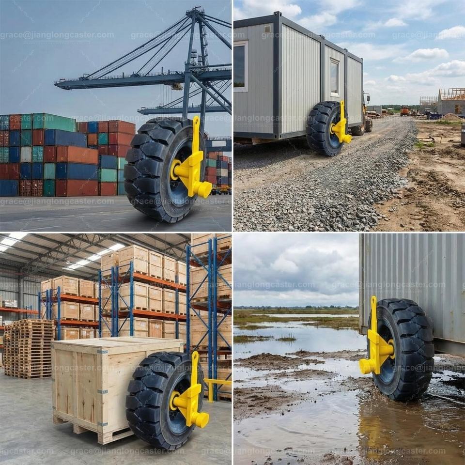 10 Tons Heavy Duty ISO Shipping Hydraulic Casters System for Container ...