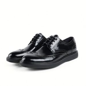 Chaussures en cuir pour hommes, style britannique, pour tenue décontractée ou habillée, bottines à franges, mocassins de mariage, rehaussant la taille - Product Image 6