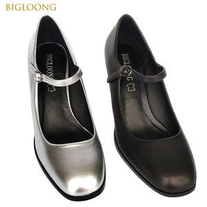 Chaussures à talons en <span class=keywords><strong>cuir</strong></span> d'agneau noir pour femmes, légères, confortables, respirantes, à enfiler, avec amorti, pour l'été, de haute qualité et tendance - Product Image 6
