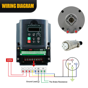 Moteur de broche de fraisage en métal HLTNC à grande vitesse 24000 tr/min, refroidi par eau, 400 Hz, 3,7 kW, ER20, 220 V, 13 A, BT30, 4 roulements en acier pour CNC - Product Image 6