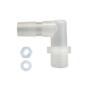 Conector de codo de plástico de 1/2 pulgada con rosca macho para mangueras de acuario con adaptador de conexión rápida - Product Image 1