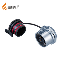 Connecteur Circulaire d'Alimentation WEIPU Personnalisé en Alliage de Zinc, 2-12 Broches, Indice de Protection IP68, Connecteur Mâle/Femelle 10A