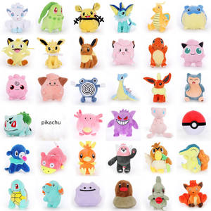 Brinquedo de pelúcia pokemon de 8 polegadas, brinquedo de pelúcia de alta qualidade com pikachu, squirtle charmander bulbasaur, atacado, 2022