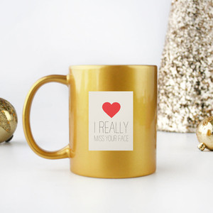Taza de Oro y Plata con la Frase 'Realmente Me Falta Tuya' - Product Image 2
