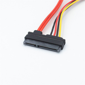 Sata 7+15 Data <b>Cable</b> 22P To 7P+4P Shielded Copper Wire For Hard Drive Power Connection - Product Image 1