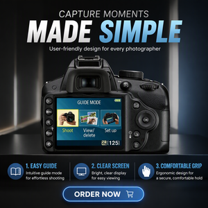 กล้อง DSLR มือสอง สภาพ 99% รุ่น D3200,d3400,d3400,d3500 D5200 D5300 D5500 <span class=keywords><strong>D5600</strong></span> พร้อมเลนส์ 18-55 มม. กล้องดิจิตอล SLR มือสอง - Product Image 1