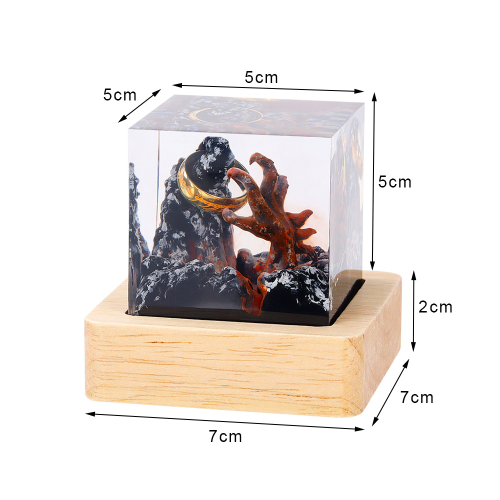 Resin lamp lord of the rings-warcraft hand-warm light