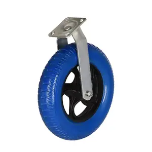 Factory Solid Polyurethane PU Foam Flat Free Tyre Trolley Wheel