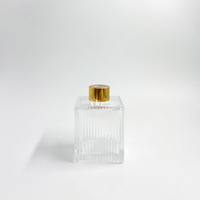 Bouteilles diffuseuses carrées avec bâtonnets en rotin, flacons d'aromathérapie transparents pour la maison, décoratifs, 100ml 200ml, conteneurs de parfum