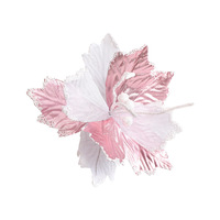 Grande fleur de poinsettia scintillante artificielle en velours pour la décoration de Noël, ornements d'arbre de Noël, couronne, guirlande décorative