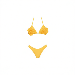 Set bikini con dettagli floreali Giallo Verde Rosa Nero Bianco Taglia 40 42 44 46 SQ66072 - Product Image 2