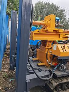 מקדחת בארות ניידת משומשת מדגם FY180 מסוג זחליל עם מנוע דיזל לקידוח מים לעומק 180 מטר עם רכיבי מנוע ליבה - Product Image 4