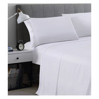 Redsun lavable en Machine, ensemble de drap plat et drap-housse en polyester doux et Durable