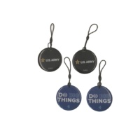 Porte-clés époxy double face taille personnalisée NFC 13.56mhz carte de colle à chute de cristal carte PVC pour l'encodage url QR Code Scan