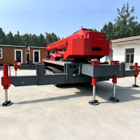 Grue araignée sur chenilles certifiée CE de 15 tonnes avec stabilisateurs hydrauliques, hauteur de levage de 28 m, double alimentation pour les chantiers