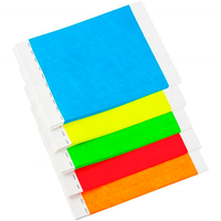 Kostenlose Probe Plain Solid Color 19mm Einmalige Verwendung Wasserdichtes Inkjet-bedruckbares Tyvek-Papier armband Benutzer definiertes Tyvek-Armband
