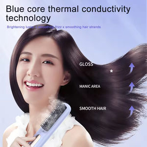 Brosse lissante portable rechargeable par USB avec écran LCD, huiles nébulisées, ionique, chauffage rapide, peigne électrique pour lisser les cheveux - Product Image 4