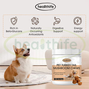 Camilan Jamur Turkey Tail untuk Anjing Peliharaan, Permen Karet Jamur, Suplemen Kesehatan Hewan Peliharaan - Product Image 4