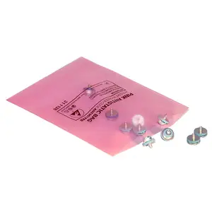 Wholesale Pink Anti-Static Packaging Bag Storing Electronic Components Plastic Bag For Accessories